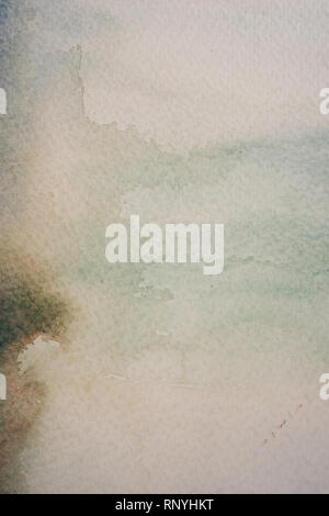 Spazio artista - pittura sfondo - acquerelli e spazzola - studio shot dal di sopra Foto Stock