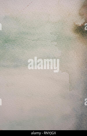 Spazio artista - pittura sfondo - acquerelli e spazzola - studio shot dal di sopra Foto Stock