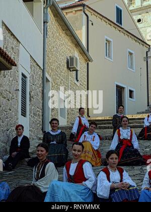 Folklore e isola di Betina Foto Stock