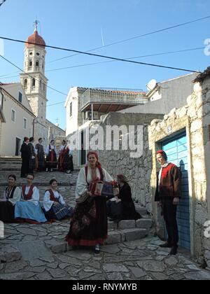 Folklore e isola di Betina Foto Stock