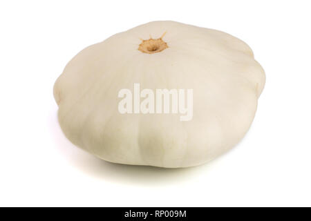 Patty pan Squash isolati su sfondo bianco. Pattypan. Foto Stock