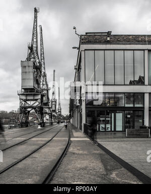 SWINDON, Regno Unito - 16 febbraio 2019: il capannone M museo della vita di Bristol a Wapping Whalf, Bristol, Regno Unito Foto Stock