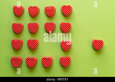 Concetto di lavoro di squadra fatta di cuori Foto Stock
