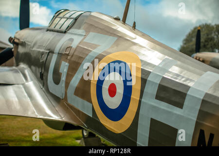 Una guerra mondiale 2 Hawker Hurricane a Dover, Regno Unito Foto Stock