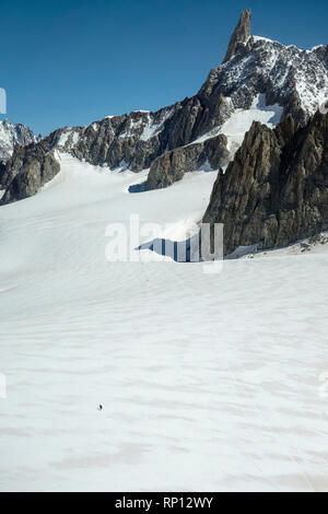 Vista panoramica del Monte Bianco Ghiacciaio Foto Stock