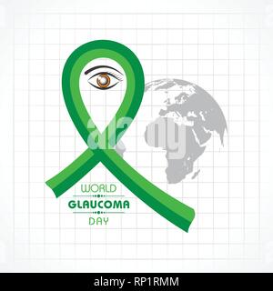 Illustrazione Vettoriale di uno sfondo per la World Glaucoma giorno- 12 marzo Illustrazione Vettoriale
