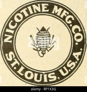 . Il fiorista americana : un giornale settimanale per il commercio. Floricoltura; fioristi. Lo standard riconosciuto insetticida per il verde, nero, bianco Hy" ragno rosso, thrips. farinoso bug e soft scala. Può essere utilizzato su impianti di gara. $2,50 Gallone-$1.00 Qaart. Fungina di muffa, ruggine e altri sta attanagliando. Esso è perfettamente sicuro per applicare a fruitsandvegetables poiché non è velenoso. Un rimedio infallibile per rose di muffa, garofano e chrysanthe- mamma ruggine. $2,00 Gallone-75c Quart. VERMINE per anguilla, tagliare il filo e worm lavora nel suolo. Esso può essere applicato a tutte le vegetazione. $3.00 Gallone-$1,00 quart. SCALINE per S Foto Stock