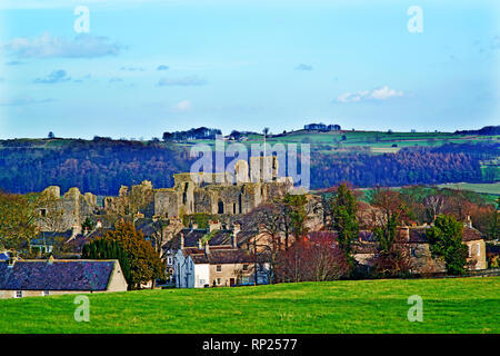 Middleham Castle, Middleham, North Yorkshire, Inghilterra Foto Stock