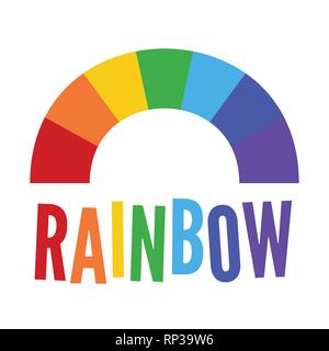 Vettore colorati arcobaleno colorato simbolo astratto per la progettazione Illustrazione Vettoriale