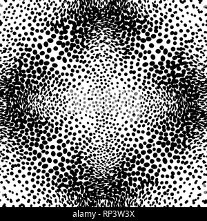 Abstact seamless pattern. Punteggiato texture di turbolenza. Dot ornamento. sfondo geometrica Illustrazione Vettoriale