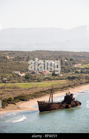 Dimitrios naufragio, Valtaki beach, Grecia Foto Stock