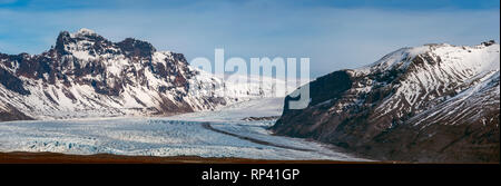 Skaftafellsjokull ghiacciaio Vatnajokull calotta di ghiaccio, Islanda Foto Stock