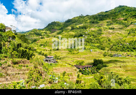 Banaue terrazze di riso - northern Luzon, patrimonio mondiale UNESCO nelle Filippine. Foto Stock