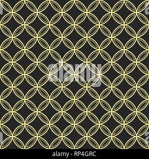Abstract seamless quatrefoil ornamentali pattern. Vettore reticolo geometrico dello sfondo. Illustrazione Vettoriale