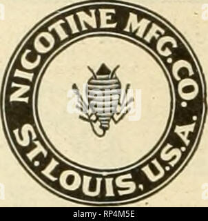 . Il fiorista americana : un giornale settimanale per il commercio. Floricoltura; fioristi. Lo standard riconosciuto insetticida per il verde, nero, mosca bianca, ragno rosso, thrips farinoso bug e soft scala. Può essere utilizzato su impianti di gara. $1.00 al quarto; $2.50 per gallone. Fungina di muffa, ruggine e altri sta attanagliando. Esso è perfettamente sicuro per applicare a fruitsandvegetables, come è iXPD'velenosi. Un iofallible remedy per rose muffa, rarnation e chrysanthe- mamma ruggine. 75c per quarto; $2.00 per gallone. VERMINE per anguilla, tagliare il filo e worm lavora nel suolo. Esso può essere applicato a tutte le vegetazione, $1.00 per litro; $3. Foto Stock
