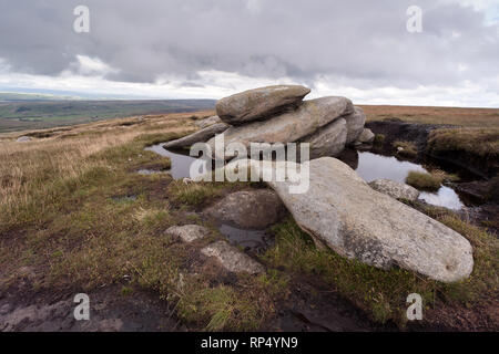 Il vertice di Boulsworth Hill, Lancashire Foto Stock