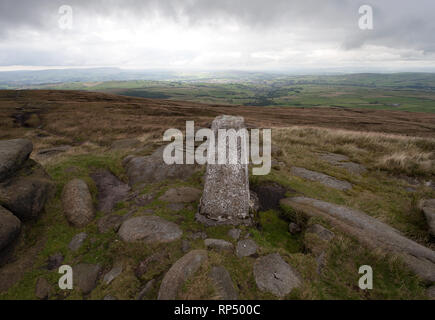 Il vertice di Boulsworth Hill, Lancashire Foto Stock