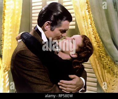 CLARK GABLE,Vivien Leigh, Via col vento, 1939 Foto Stock