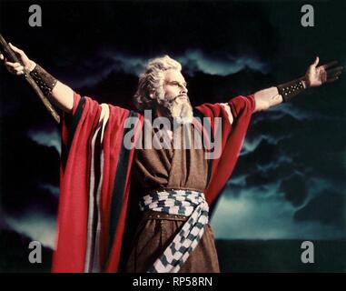 CHARLTON HESTON, i dieci comandamenti, 1956 Foto Stock