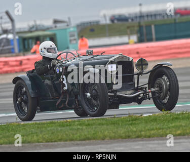 Simon Blakeney-Edwards, Frazer Nash Super Sport, VSCC, Pomeroy trofeo, Silverstone, 16 febbraio 2019, automobili, concorrenza, febbraio, divertente, storico ca Foto Stock