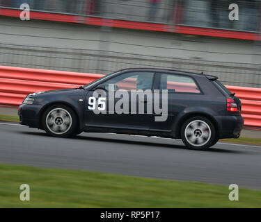 Alistair Littlewood, Audi S3, VSCC, Pomeroy trofeo, Silverstone, 16 febbraio 2019, automobili, concorrenza, febbraio, divertente, vetture storiche, iconico, motore sp Foto Stock