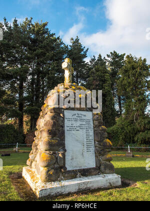 Nuova Zelanda guerre memorial cairn, Waihi cimitero, South Taranaki, , Nuova Zelanda Foto Stock