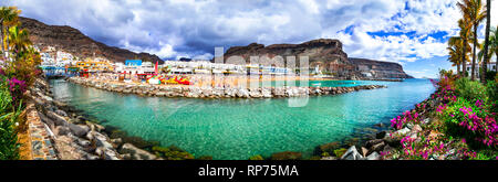 Bella Puerto de Mogan village,Gran Canaria,Spagna Foto Stock