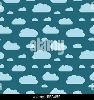 Nuvole di sfondo - seamless texture cloud illustrazione vettoriale. Illustrazione Vettoriale