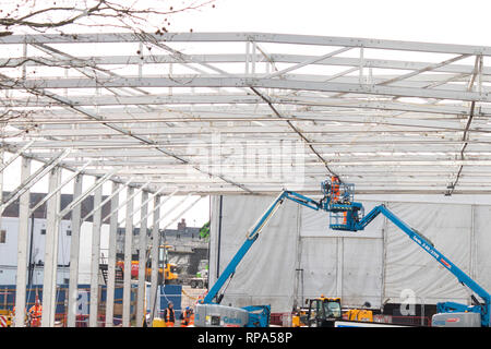 Iniziano i lavori per la costruzione del HS2 alta velocità terminale ferroviario nel centro di Birmingham Foto Stock