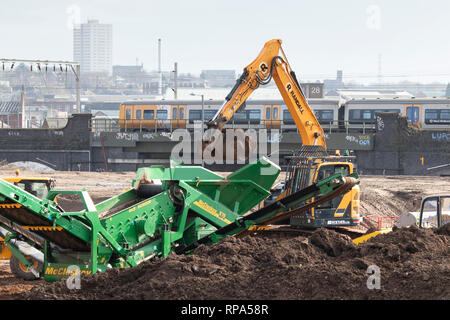 Iniziano i lavori per la costruzione del HS2 alta velocità terminale ferroviario nel centro di Birmingham Foto Stock