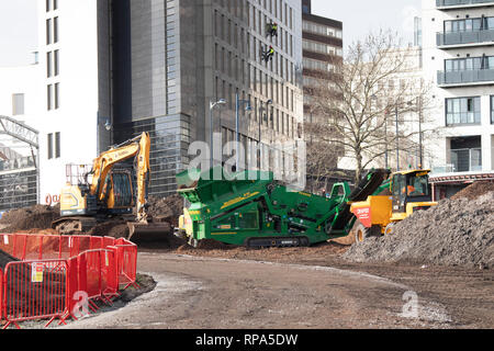 Iniziano i lavori per la costruzione del HS2 alta velocità terminale ferroviario nel centro di Birmingham Foto Stock