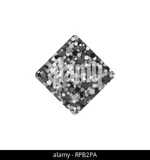 Icona vestito da carte da gioco. Silver spangle. Piastrelle Diamanti. Illustrazione vettoriale. Illustrazione Vettoriale