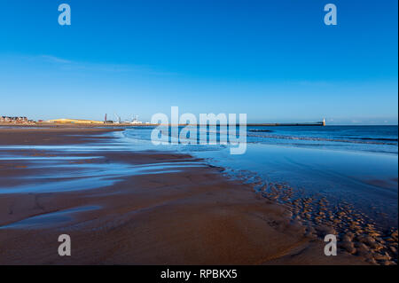 Blyth South Beach, Blyth, Northumberland, Regno Unito Foto Stock