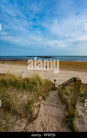 Embleton Bay, a nord-est dell' Inghilterra Foto Stock