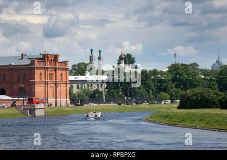 Kronverksky stretto e Museo di Artiglieria, San Pietroburgo, Russia. Foto Stock