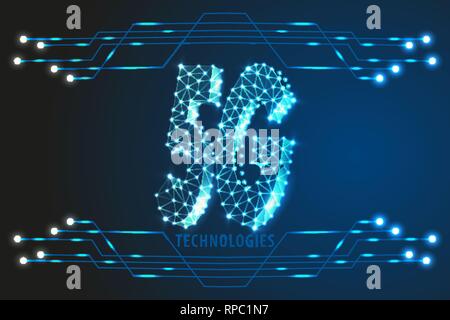 5G globale della tecnologia di rete sfondo, vettore, illustrazione, eps 10 file Illustrazione Vettoriale