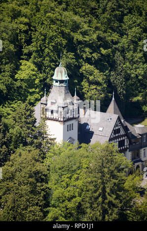 Blick vom Großen Burgberg, Bad Harzburg, Harz, Niedersachsen, Deutschland Foto Stock