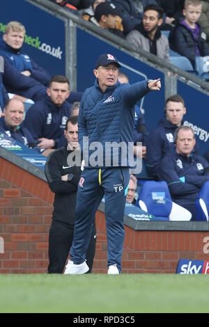 BLACKBURN, Regno Unito 17Febbraio Tony Pulis il Middlesbrough manager durante il cielo di scommessa match del campionato tra Blackburn Rovers e Middlesbrough a Ewood Park di Blackburn domenica 17 febbraio 2019. (Credit: Mark Fletcher | MI News) Foto Stock