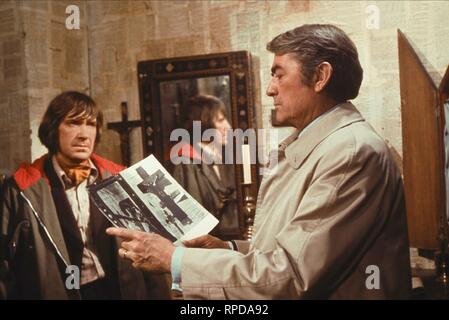 DAVID WARNER,Gregory Peck, il presagio, 1976 Foto Stock