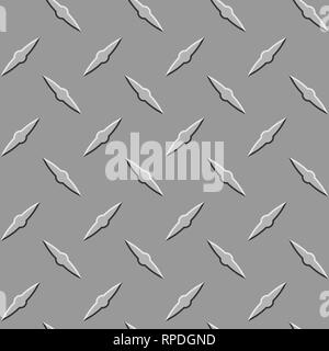 Targhetta diamante Seamless Pattern sfondo metallico illustrazione vettoriale Illustrazione Vettoriale