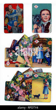 The Wizard of Oz gioco di carte prodotte a Londra nel 1940 da Castell fratelli, Ltd. (Pepys marca) in concomitanza con il lancio del film M.G.M. nel Regno Unito nel corso di tale anno Foto Stock