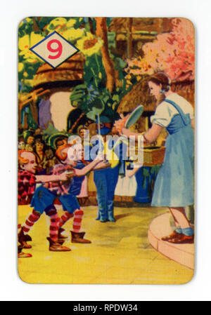 The Wizard of Oz gioco di carte prodotte a Londra nel 1940 da Castell fratelli, Ltd. (Pepys marca) in concomitanza con il lancio del film M.G.M. nel Regno Unito nel corso di tale anno Foto Stock