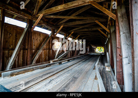 Ponte coperto in Vermont Foto Stock