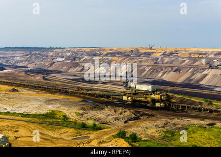 GARZWEILER, Germania - 28 Maggio 2017: Brown miniera di carbone a Garzweiler Foto Stock