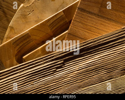 Diverse texture di legno. Molte schede di diversi insieme. Sfondo. Parete, superfici Foto Stock