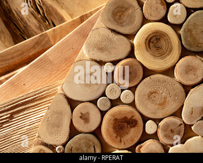 Diverse texture di legno. Molte schede di diversi insieme. Sfondo. Parete, superfici Foto Stock