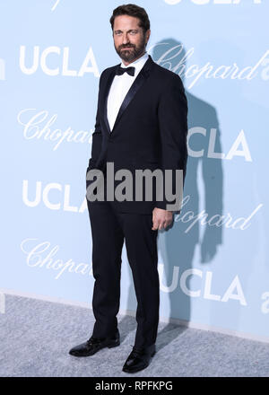 Attore Gerard Butler arriva a 2019 Hollywood per la scienza gala tenutosi in un terreno privato nel febbraio 21, 2019 a Beverly Hills Los Angeles, California, Stati Uniti. (Foto di Xavier COLLIN/Image Press Agency) Foto Stock