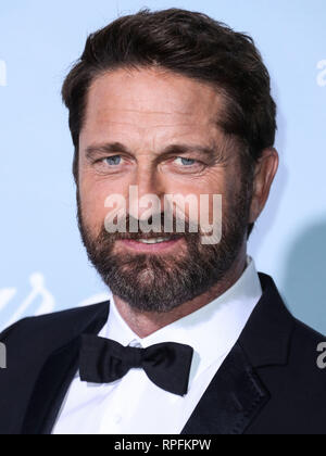 Attore Gerard Butler arriva a 2019 Hollywood per la scienza gala tenutosi in un terreno privato nel febbraio 21, 2019 a Beverly Hills Los Angeles, California, Stati Uniti. (Foto di Xavier COLLIN/Image Press Agency) Foto Stock