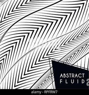 Abstract background ondulate, optical art, opart striato. Vettore onde, geometria strisce di linea Illustrazione Vettoriale