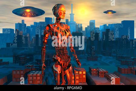 Futuroplolis, una città del futuro Foto Stock